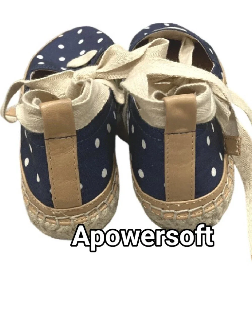 Antonio Melani Blue Polka Dot Espadrille Flats Size 6.5